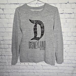 Disney Parks Disneyland Resort Big D Black and Gray Knit Fabric Crew neck M